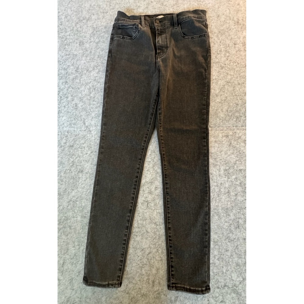 Levis 720 High Rise Super Skinny Jeans Womens 30 Gray Charcoal Wash Denim